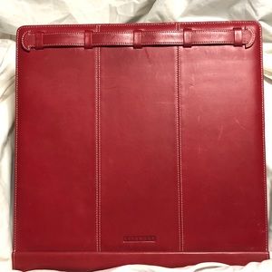 Red Levenger Leather Laptop Landing Pad - RARE